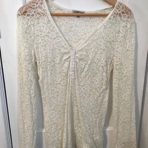 Charlotte Russe lace long sleeve top